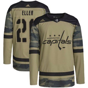 Adidas Washington Capitals Men's Lars Eller Authentic Camo Military Appreciation Practice NHL Jersey
