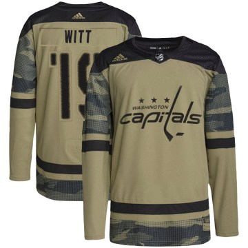Adidas Washington Capitals Men's Brendan Witt Authentic Camo Military Appreciation Practice NHL Jersey