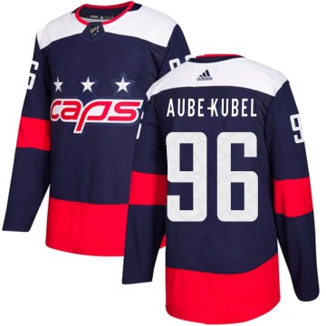 Adidas Washington Capitals Youth Nicolas Aube-Kubel Authentic Navy Blue 2018 Stadium Series NHL Jersey