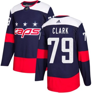 Adidas Washington Capitals Youth Chase Clark Authentic Navy Blue 2018 Stadium Series NHL Jersey