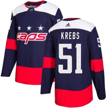 Adidas Washington Capitals Youth Dru Krebs Authentic Navy Blue 2018 Stadium Series NHL Jersey