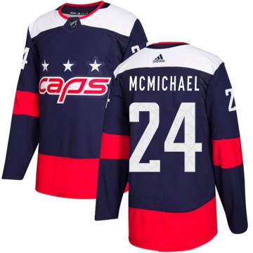 Adidas Washington Capitals Youth Connor McMichael Authentic Navy Blue 2018 Stadium Series NHL Jersey