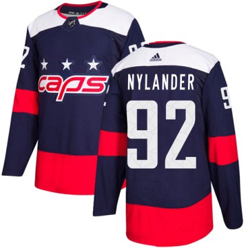 Adidas Washington Capitals Youth Michael Nylander Authentic Navy Blue 2018 Stadium Series NHL Jersey