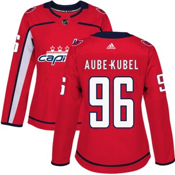 Adidas Washington Capitals Women's Nicolas Aube-Kubel Authentic Red Home NHL Jersey
