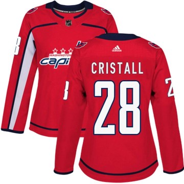 Adidas Washington Capitals Women's Andrew Cristall Authentic Red Home NHL Jersey