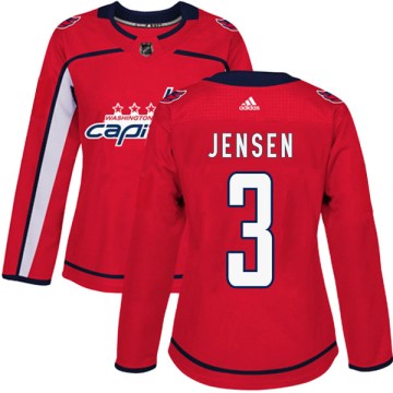 Adidas Washington Capitals Women's Nick Jensen Authentic Red Home NHL Jersey