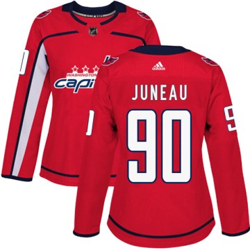 Adidas Washington Capitals Women's Joe Juneau Authentic Red Home NHL Jersey
