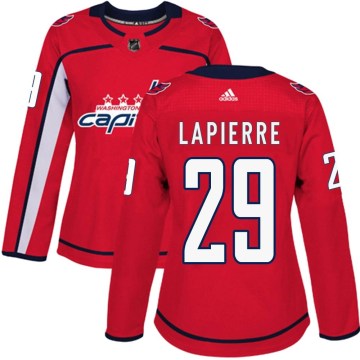 Adidas Washington Capitals Women's Hendrix Lapierre Authentic Red Home NHL Jersey