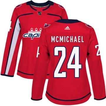 Adidas Washington Capitals Women's Connor McMichael Authentic Red Home NHL Jersey