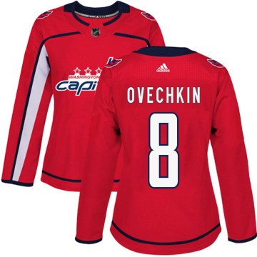 Adidas Washington Capitals Women's Alex Ovechkin Authentic Red Home NHL Jersey