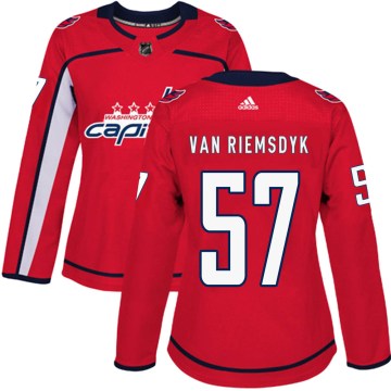 Adidas Washington Capitals Women's Trevor van Riemsdyk Authentic Red Home NHL Jersey