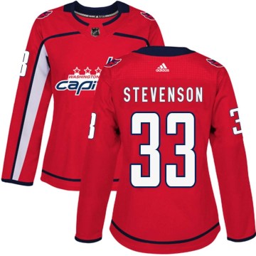 Adidas Washington Capitals Women's Clay Stevenson Authentic Red Home NHL Jersey