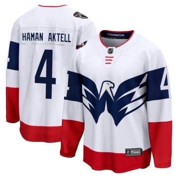 Fanatics Branded Washington Capitals Youth Hardy Haman Aktell Breakaway White 2023 Stadium Series NHL Jersey