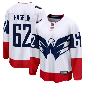 Fanatics Branded Washington Capitals Youth Carl Hagelin Breakaway White 2023 Stadium Series NHL Jersey