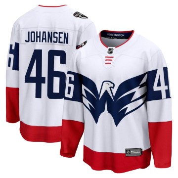 Fanatics Branded Washington Capitals Youth Lucas Johansen Breakaway White 2023 Stadium Series NHL Jersey
