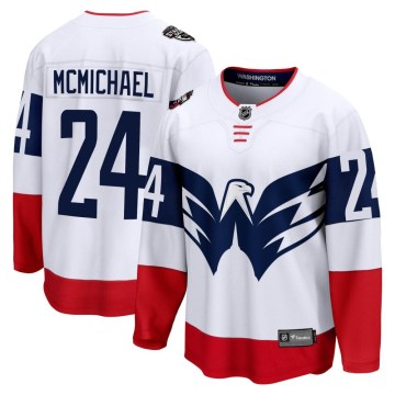 Fanatics Branded Washington Capitals Youth Connor McMichael Breakaway White 2023 Stadium Series NHL Jersey