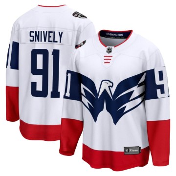 Fanatics Branded Washington Capitals Youth Joe Snively Breakaway White 2023 Stadium Series NHL Jersey