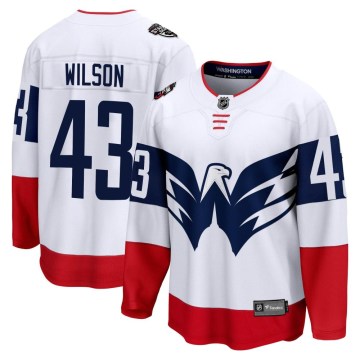 Fanatics Branded Washington Capitals Youth Tom Wilson Breakaway White 2023 Stadium Series NHL Jersey