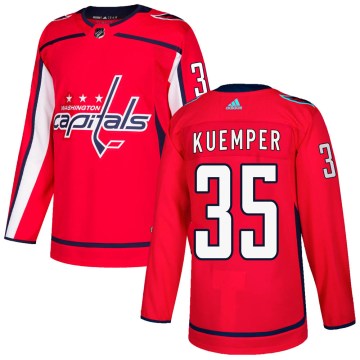 Adidas Washington Capitals Youth Darcy Kuemper Authentic Red Home NHL Jersey