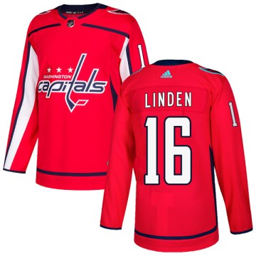 Adidas Washington Capitals Youth Trevor Linden Authentic Red Home NHL Jersey