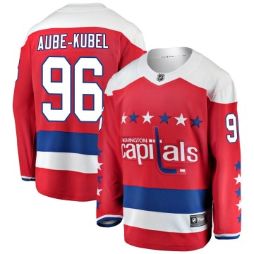 Fanatics Branded Washington Capitals Men's Nicolas Aube-Kubel Breakaway Red Alternate NHL Jersey