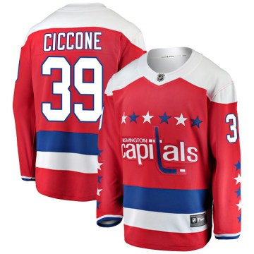 Fanatics Branded Washington Capitals Men's Enrico Ciccone Breakaway Red Alternate NHL Jersey