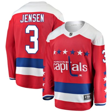 Fanatics Branded Washington Capitals Men's Nick Jensen Breakaway Red Alternate NHL Jersey