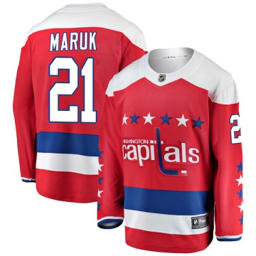 Fanatics Branded Washington Capitals Men's Dennis Maruk Breakaway Red Alternate NHL Jersey