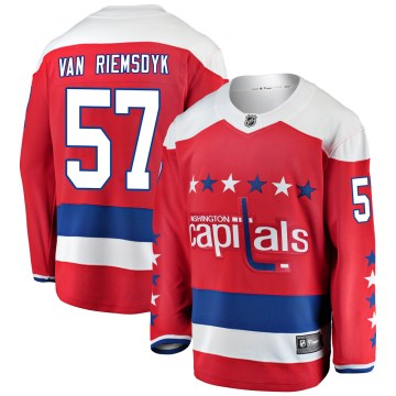 Fanatics Branded Washington Capitals Men's Trevor van Riemsdyk Breakaway Red Alternate NHL Jersey