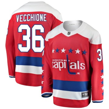 Fanatics Branded Washington Capitals Men's Mike Vecchione Breakaway Red Alternate NHL Jersey