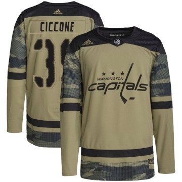 Adidas Washington Capitals Youth Enrico Ciccone Authentic Camo Military Appreciation Practice NHL Jersey