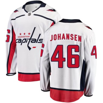Fanatics Branded Washington Capitals Men's Lucas Johansen Breakaway White Away NHL Jersey