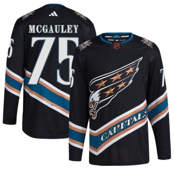 Adidas Washington Capitals Men's Tim McGauley Authentic Black Reverse Retro 2.0 NHL Jersey