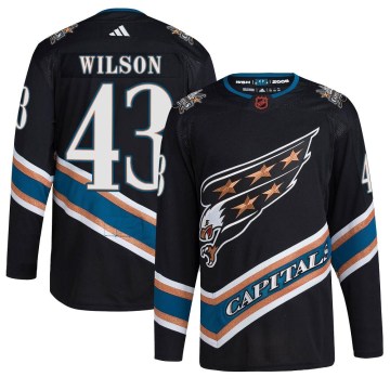 Adidas Washington Capitals Men's Tom Wilson Authentic Black Reverse Retro 2.0 NHL Jersey