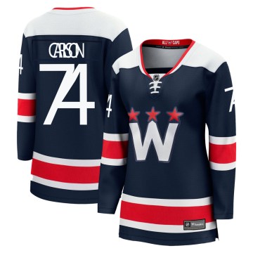 Fanatics Branded Washington Capitals Women's John Carlson Premier Navy zied Breakaway 2020/21 Alternate NHL Jersey