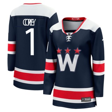 Fanatics Branded Washington Capitals Women's Pheonix Copley Premier Navy zied Breakaway 2020/21 Alternate NHL Jersey