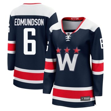 Fanatics Branded Washington Capitals Women's Joel Edmundson Premier Navy zied Breakaway 2020/21 Alternate NHL Jersey