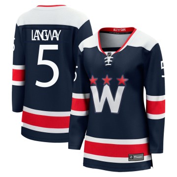 Fanatics Branded Washington Capitals Women's Rod Langway Premier Navy zied Breakaway 2020/21 Alternate NHL Jersey