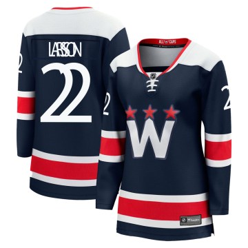 Fanatics Branded Washington Capitals Women's Johan Larsson Premier Navy zied Breakaway 2020/21 Alternate NHL Jersey