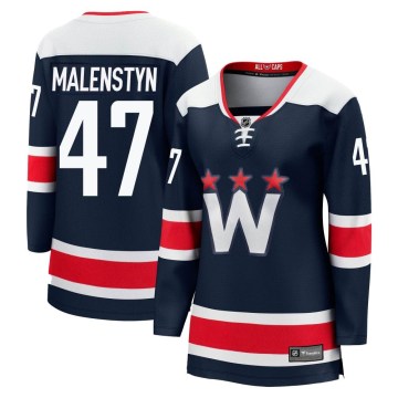 Fanatics Branded Washington Capitals Women's Beck Malenstyn Premier Navy zied Breakaway 2020/21 Alternate NHL Jersey