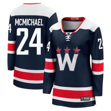 Fanatics Branded Washington Capitals Women's Connor McMichael Premier Navy zied Breakaway 2020/21 Alternate NHL Jersey