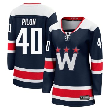 Fanatics Branded Washington Capitals Women's Garrett Pilon Premier Navy zied Breakaway 2020/21 Alternate NHL Jersey