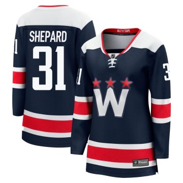 Fanatics Branded Washington Capitals Women's Hunter Shepard Premier Navy zied Breakaway 2020/21 Alternate NHL Jersey