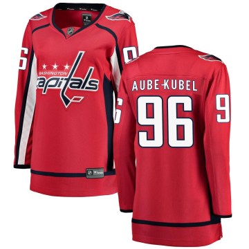 Fanatics Branded Washington Capitals Women's Nicolas Aube-Kubel Breakaway Red Home NHL Jersey