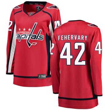 Fanatics Branded Washington Capitals Women's Martin Fehervary Breakaway Red Home NHL Jersey