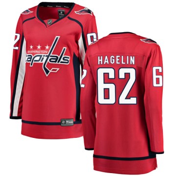 Fanatics Branded Washington Capitals Women's Carl Hagelin Breakaway Red Home NHL Jersey