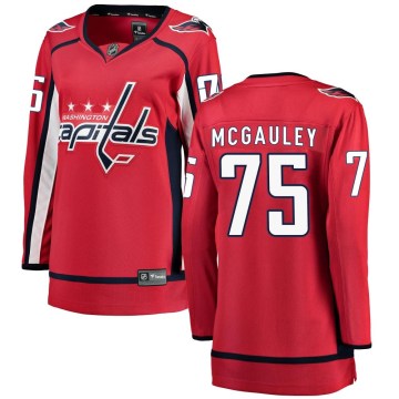 Fanatics Branded Washington Capitals Women's Tim McGauley Breakaway Red Home NHL Jersey