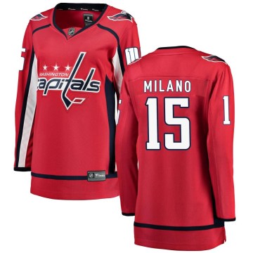 Fanatics Branded Washington Capitals Women's Sonny Milano Breakaway Red Home NHL Jersey