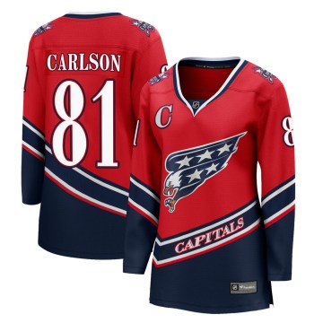 Fanatics Branded Washington Capitals Women's Adam Carlson Breakaway Red 2020/21 Special Edition NHL Jersey