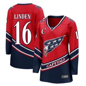 Fanatics Branded Washington Capitals Women's Trevor Linden Breakaway Red 2020/21 Special Edition NHL Jersey